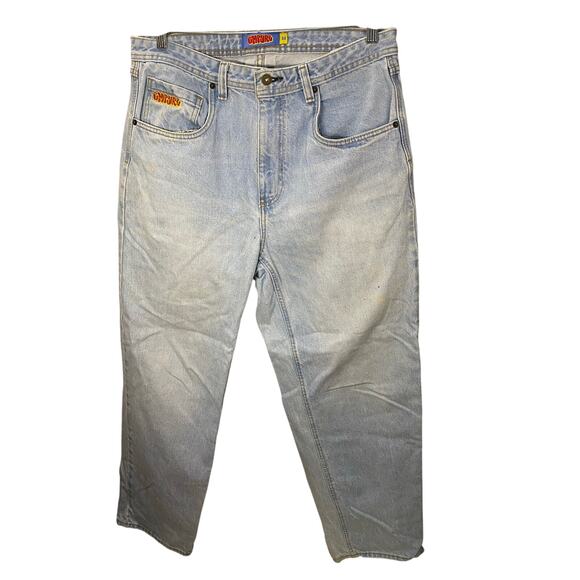 Empyre Skate Jeans 33 Relax Loose Fit Light Wash Denim Baggy 90s Streetwear - Picture 2 of 13